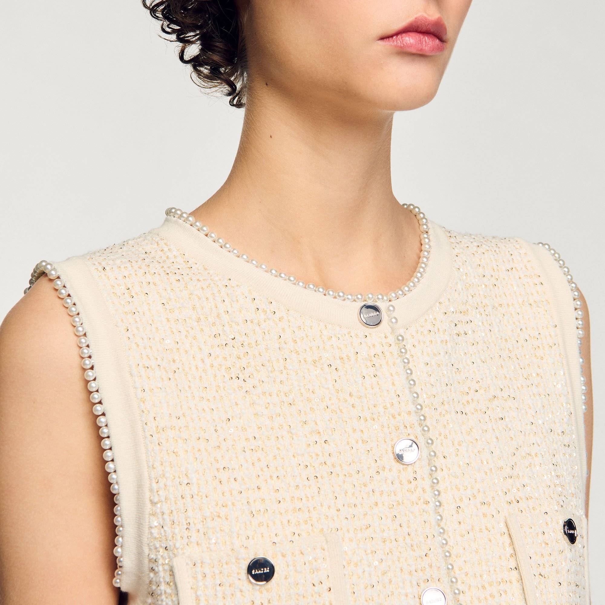 Decorative tweed vest