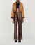Printed satin pants