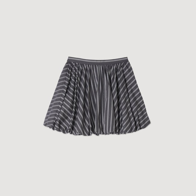 Striped rhinestone bubble skirt