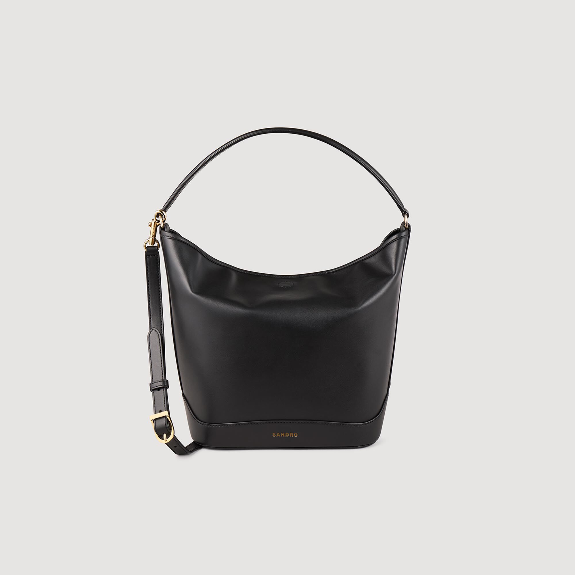 Leather bucket bag