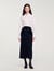 Tweed and velvet maxi skirt