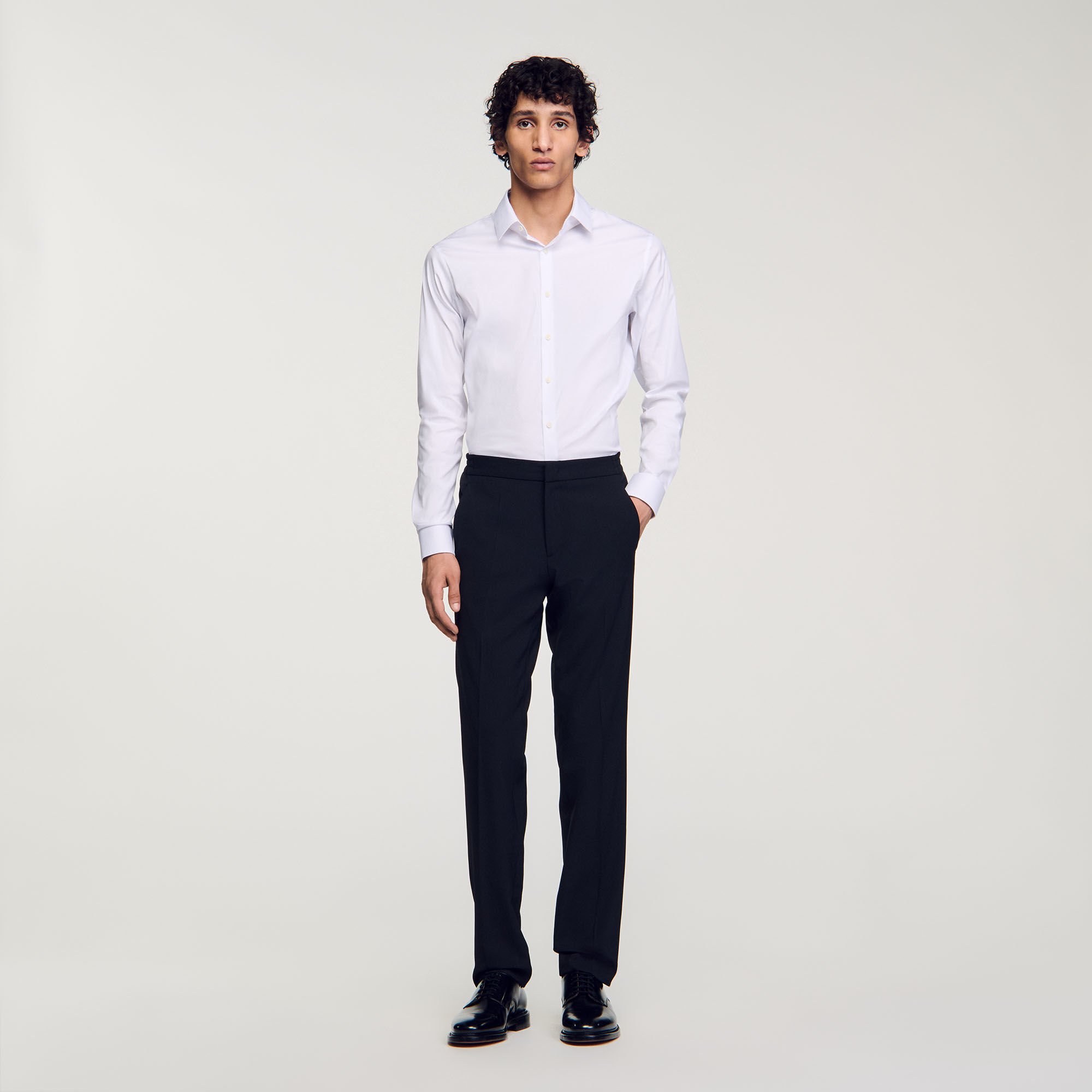 Fitted stretch cotton shirt