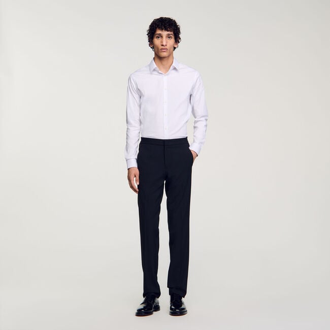 Fitted stretch cotton shirt