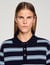 Striped polo sweater