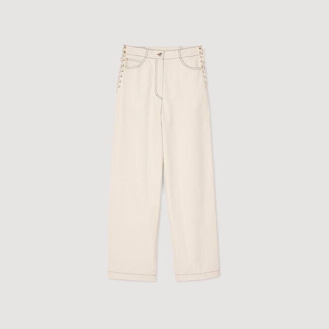 Lace-up jeans