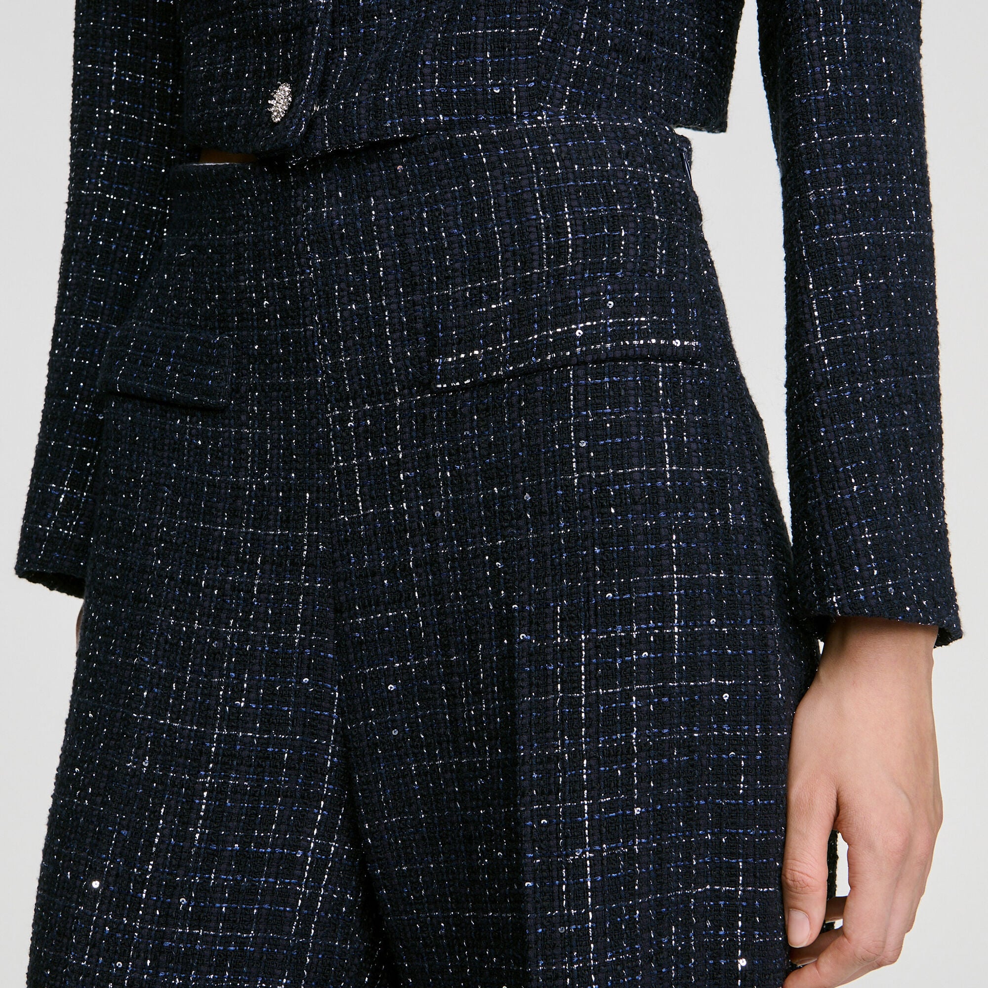 Decorative tweed trousers