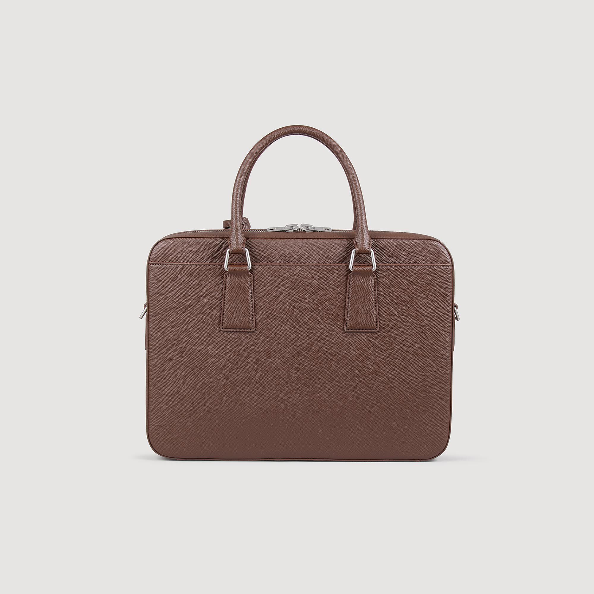 Reconstituted leather briefcase