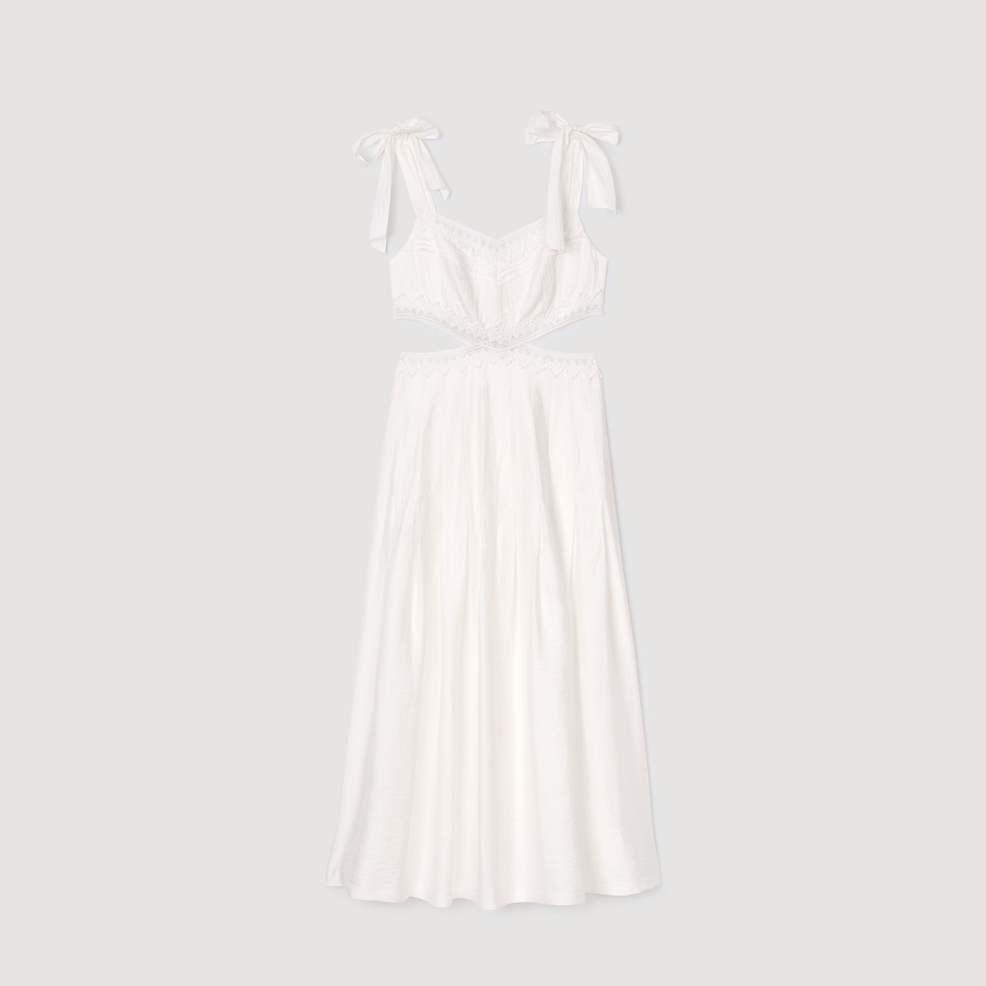 Lace trim maxi dress