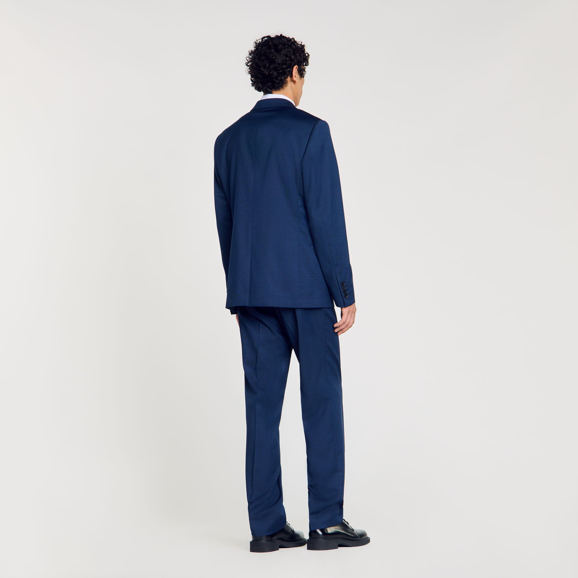 Wool suit jacket blue for Men | Sandro Paris