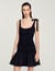 Dual-material mini dress