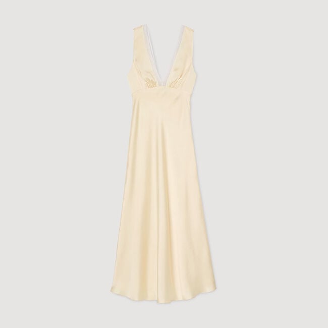 Satin-effect maxi dress