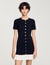 Mini knit dress with ruffle