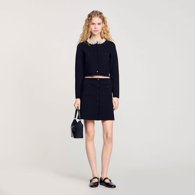 Mini knit skirt