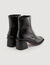 Patent leather boots with heel