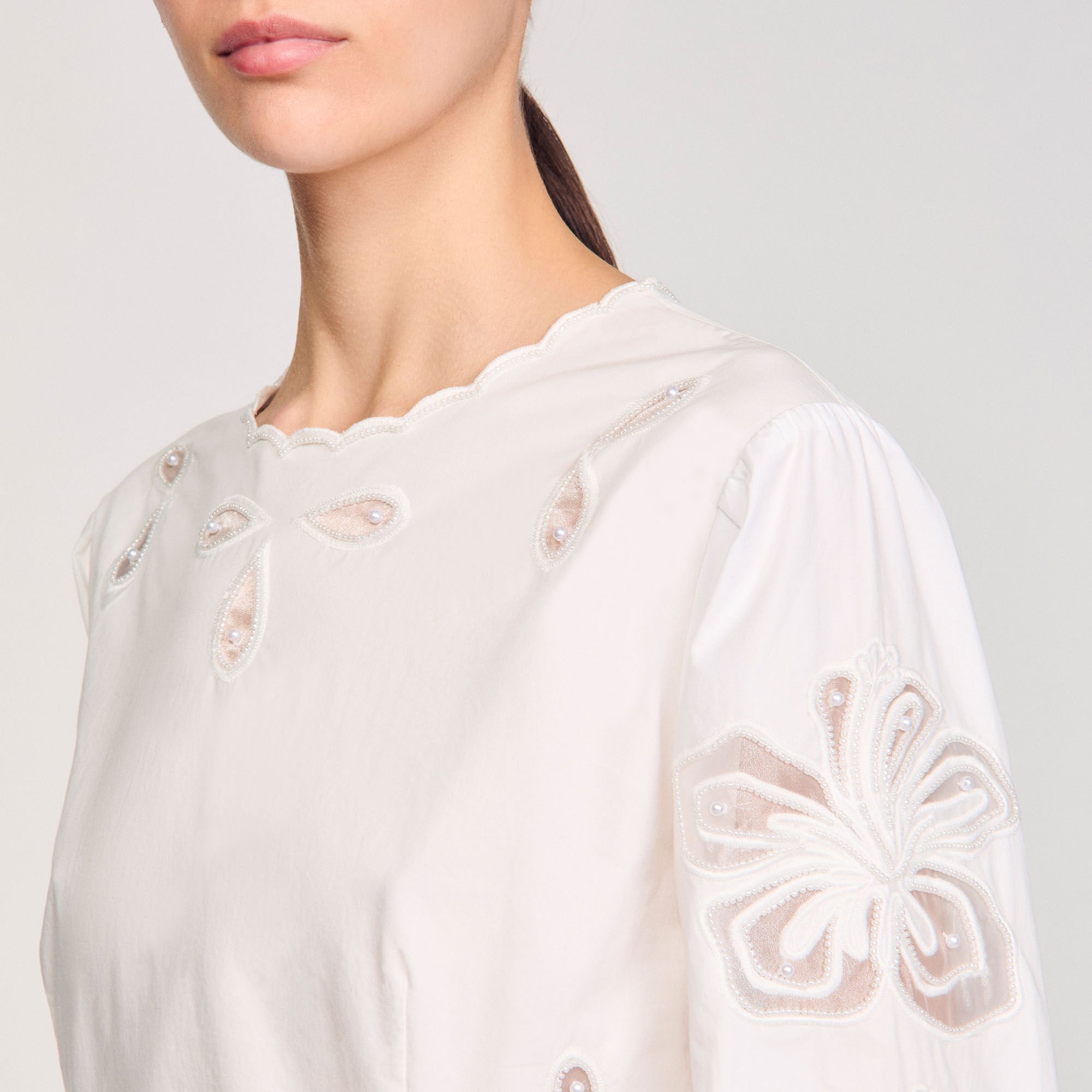 Poplin crop top