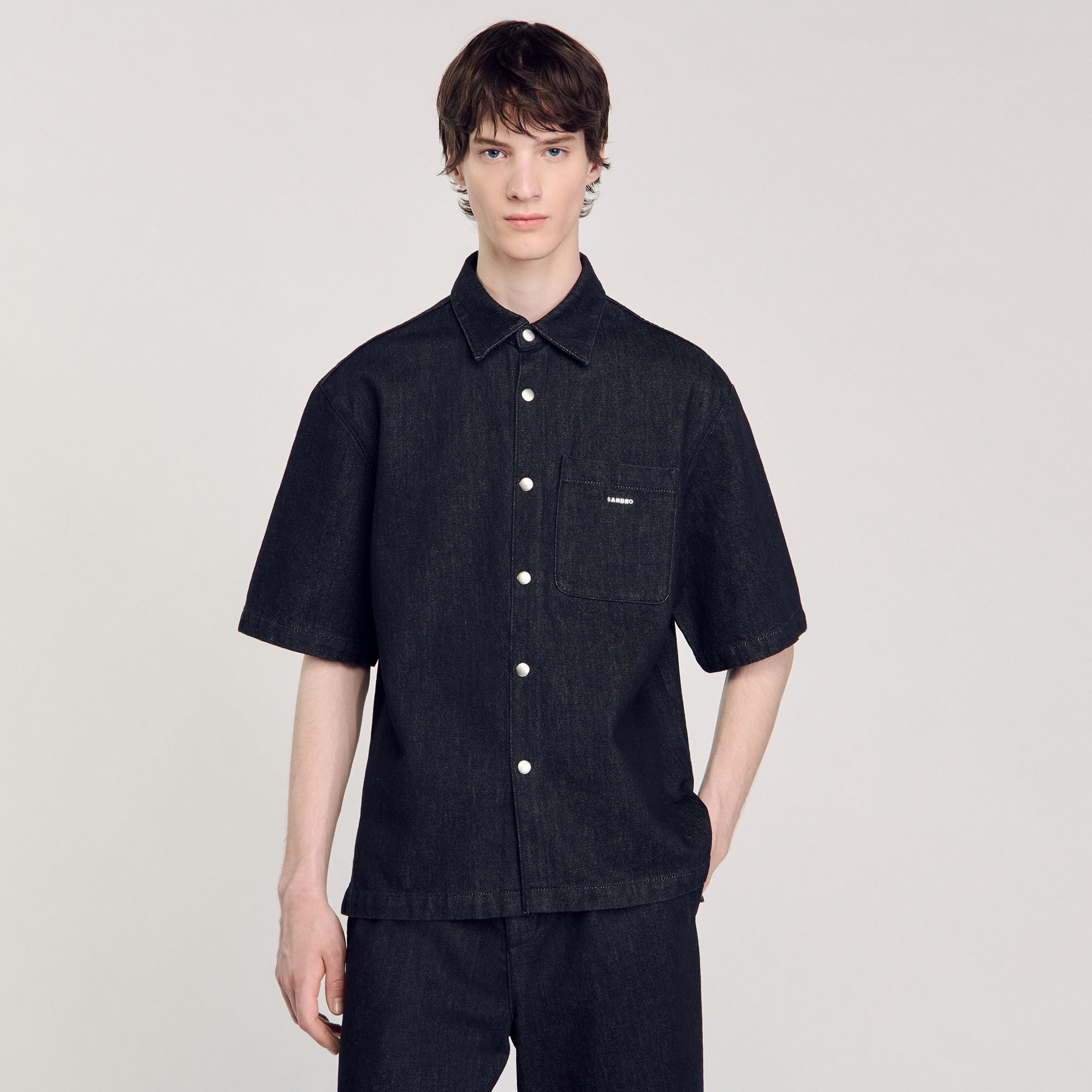 Raw denim shirt