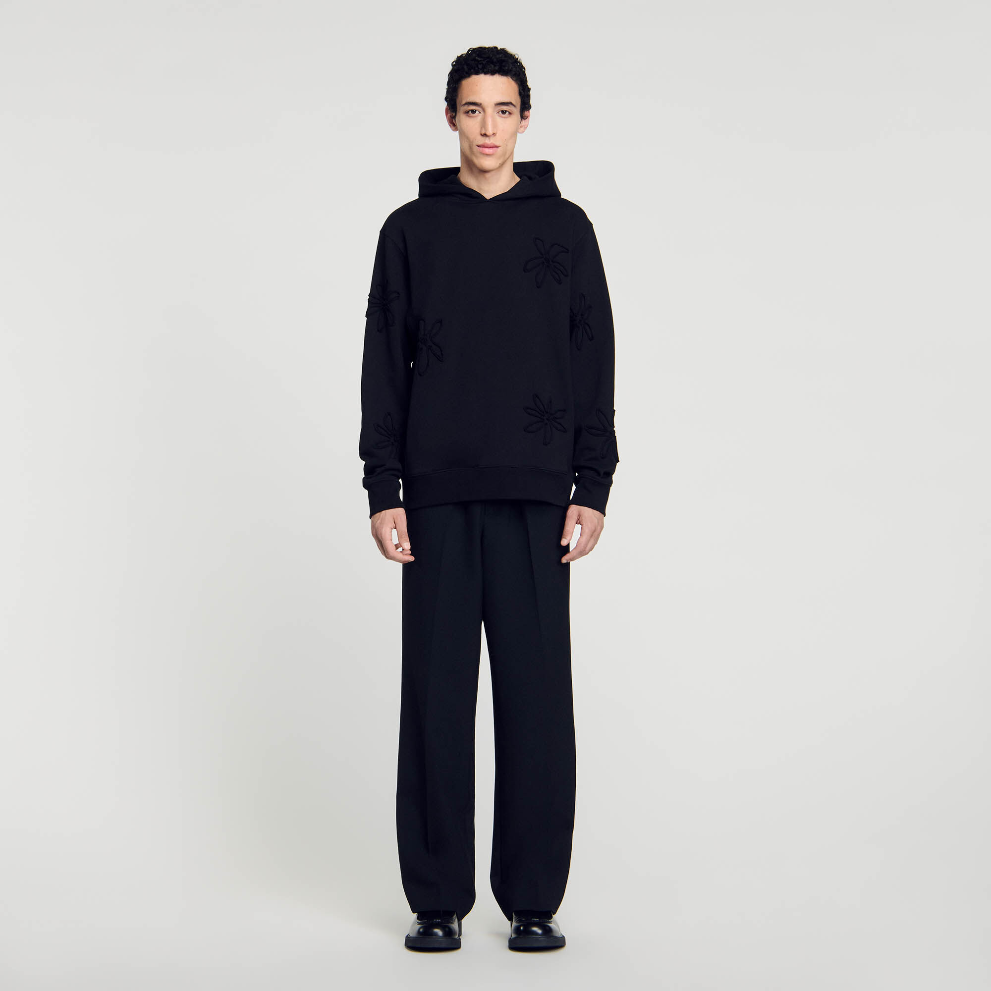 ÉPINE PARIS hoodie flower black | épine