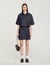 Pleated denim skirt