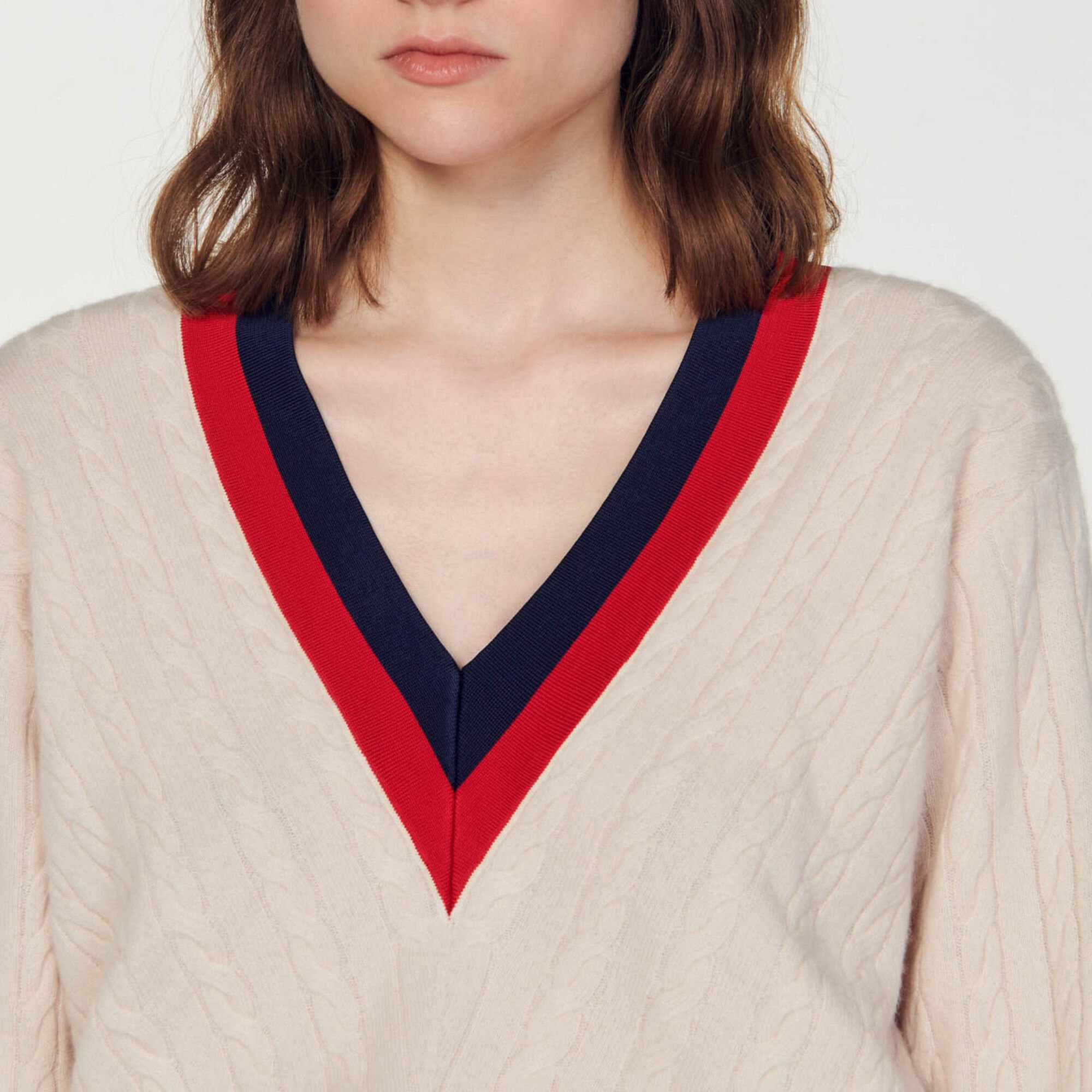 Cable knit sweater