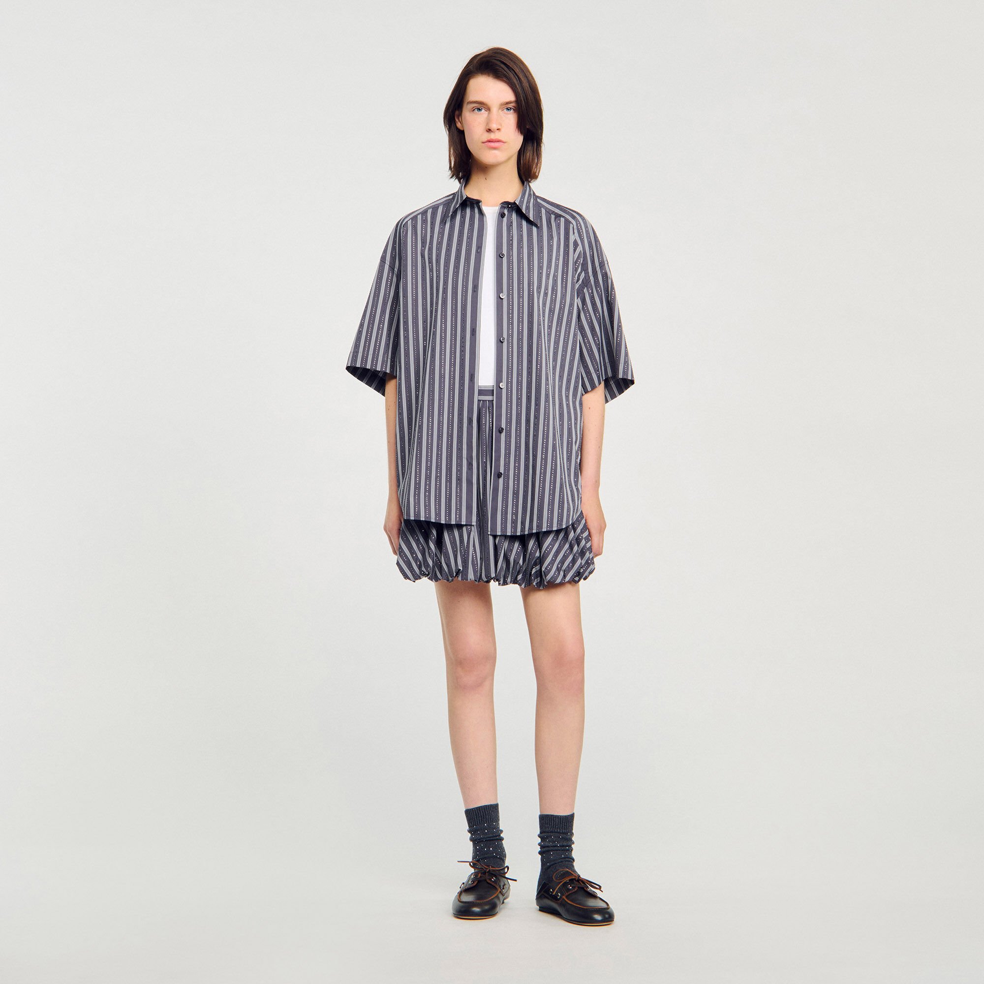 Oversized striped rhinestone
