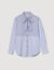 Striped shirt with removable tie