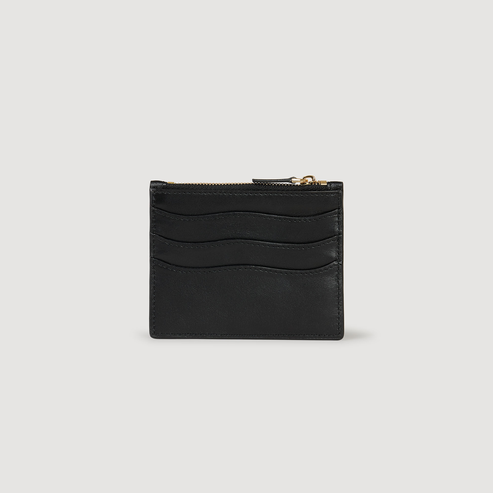 Leather and suede cardholder