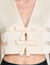 Sleeveless satin crop top