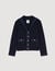 Cardigan with denim details
