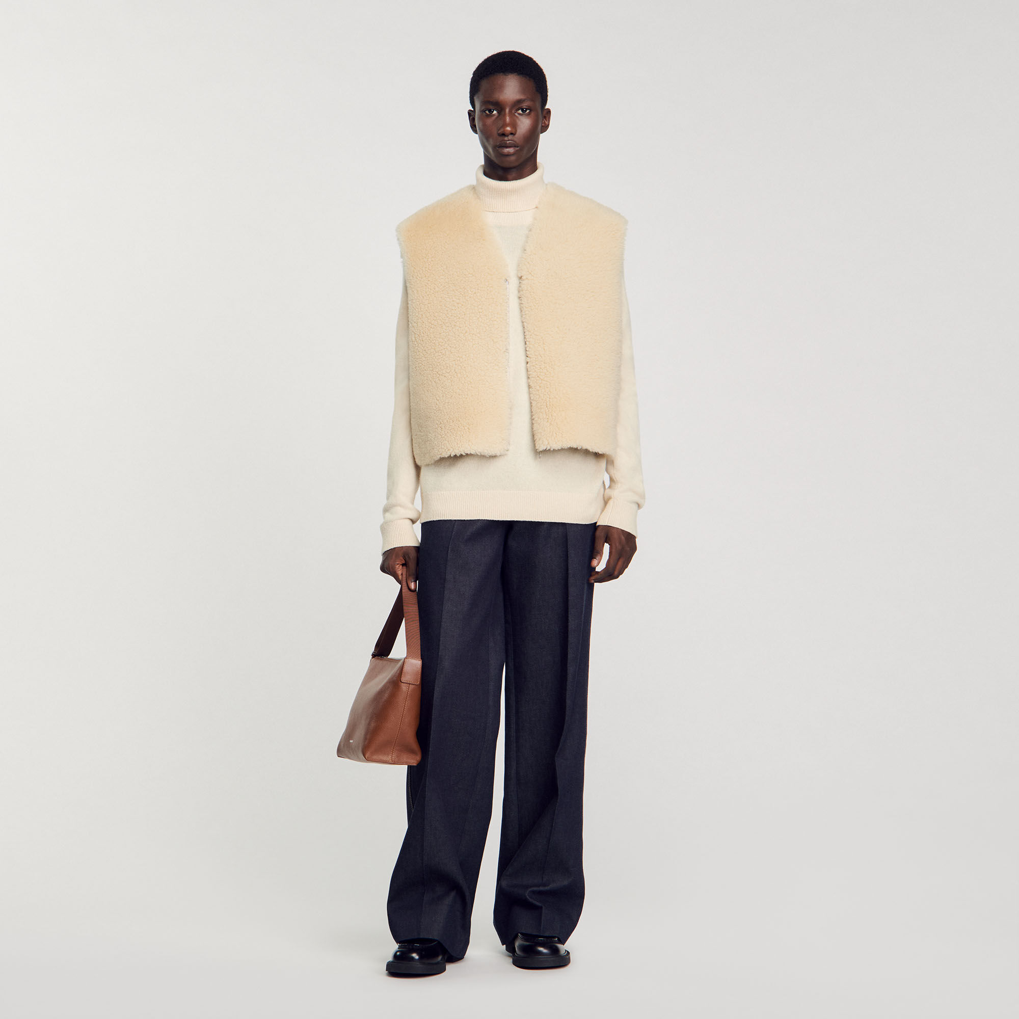 Shearling sweater sales