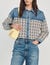 Cropped denim coatigan