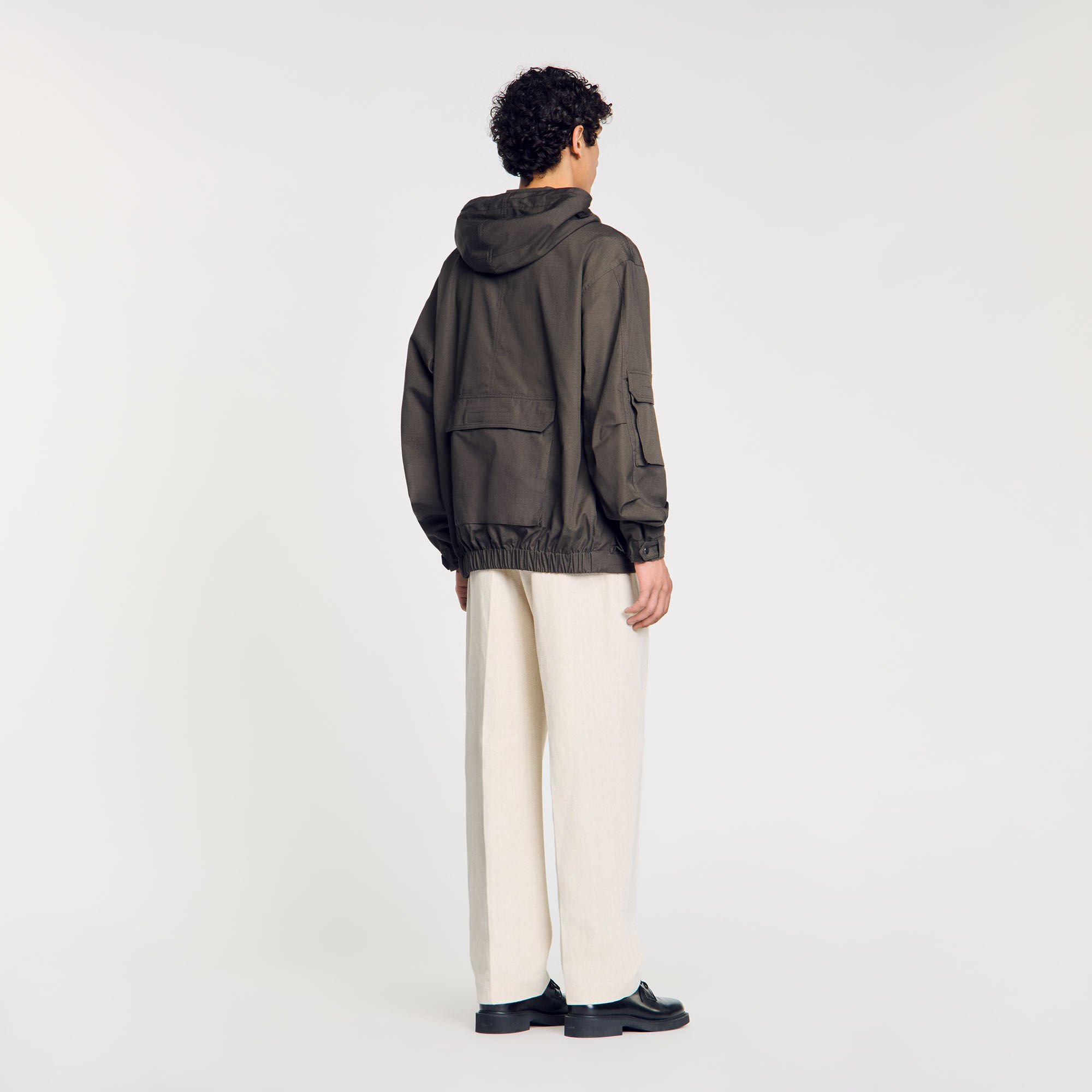 Hooded military parka