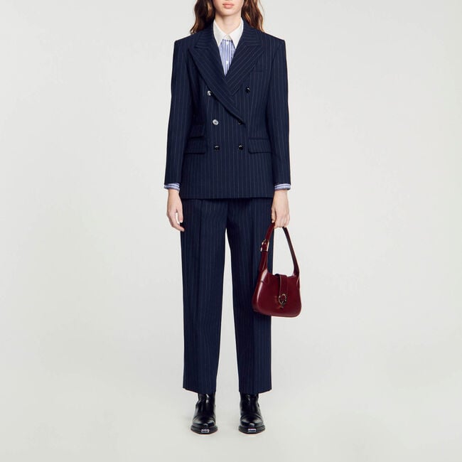 Stripy suit jacket