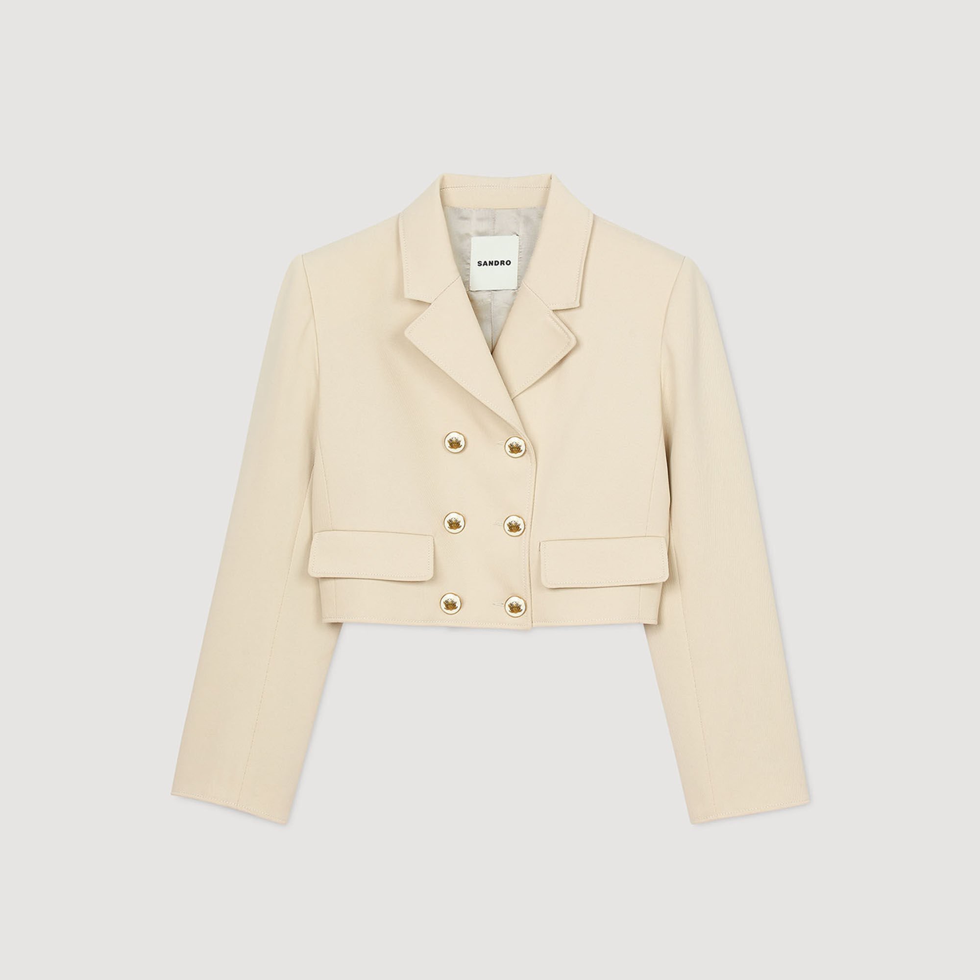 Cropped buttoned jacket
