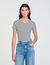 Stripy rhinestone T-shirt