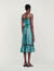 Printed satin midi dress