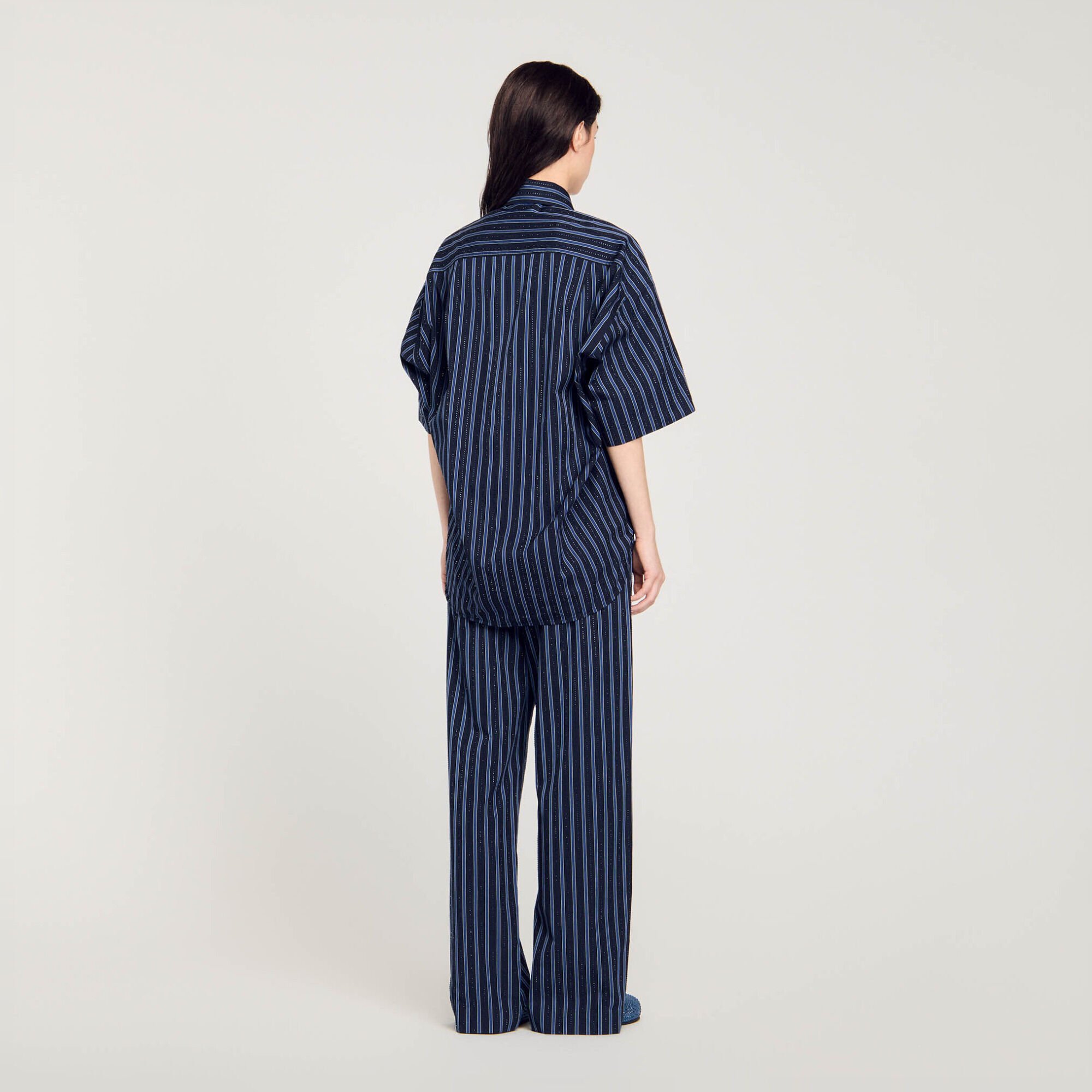 Rhinestone tie shirt