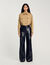 Flared leather trousers