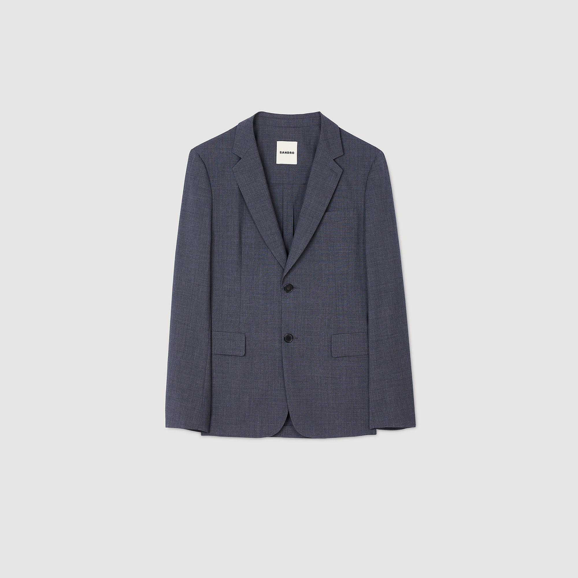 sandro paris homme ジャケット サイズ S Plain leather jacket black / gray for Men | Sandro Paris