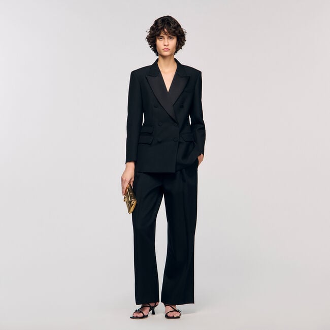 Tuxedo jacket with satin collar