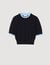 Two-tone cropped sweater