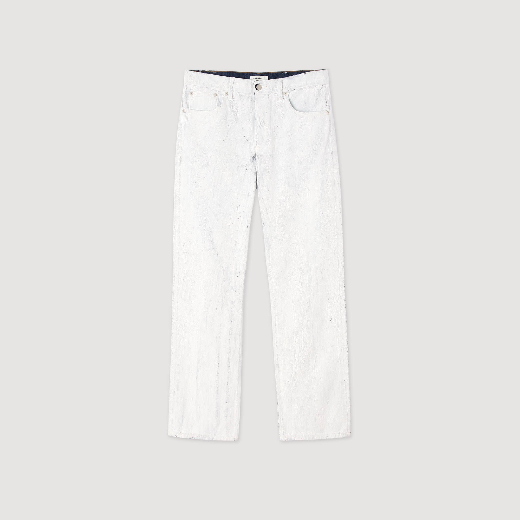 Regular crackle-effect jeans Regular crackle-effect jeans