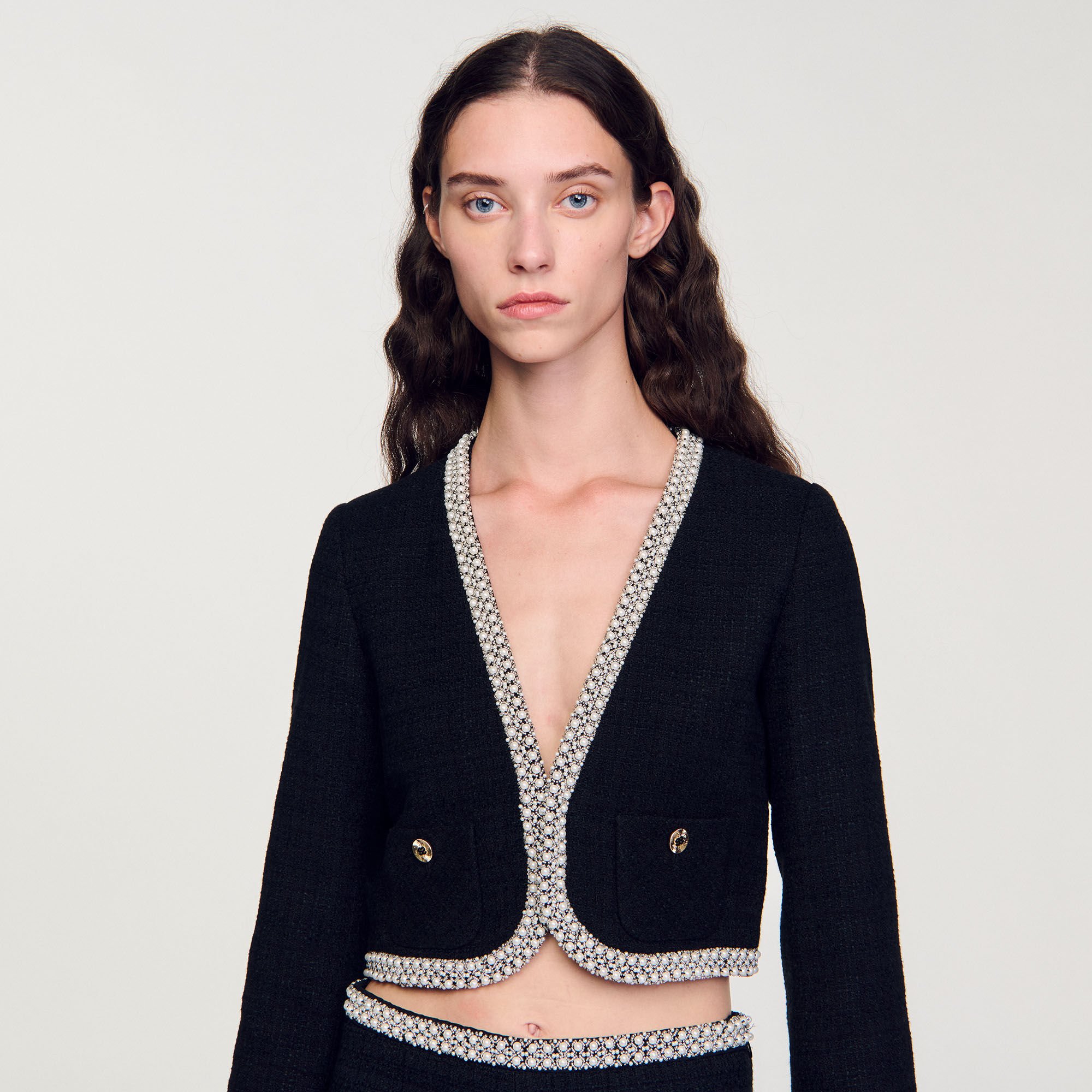 Cropped tweed jacket