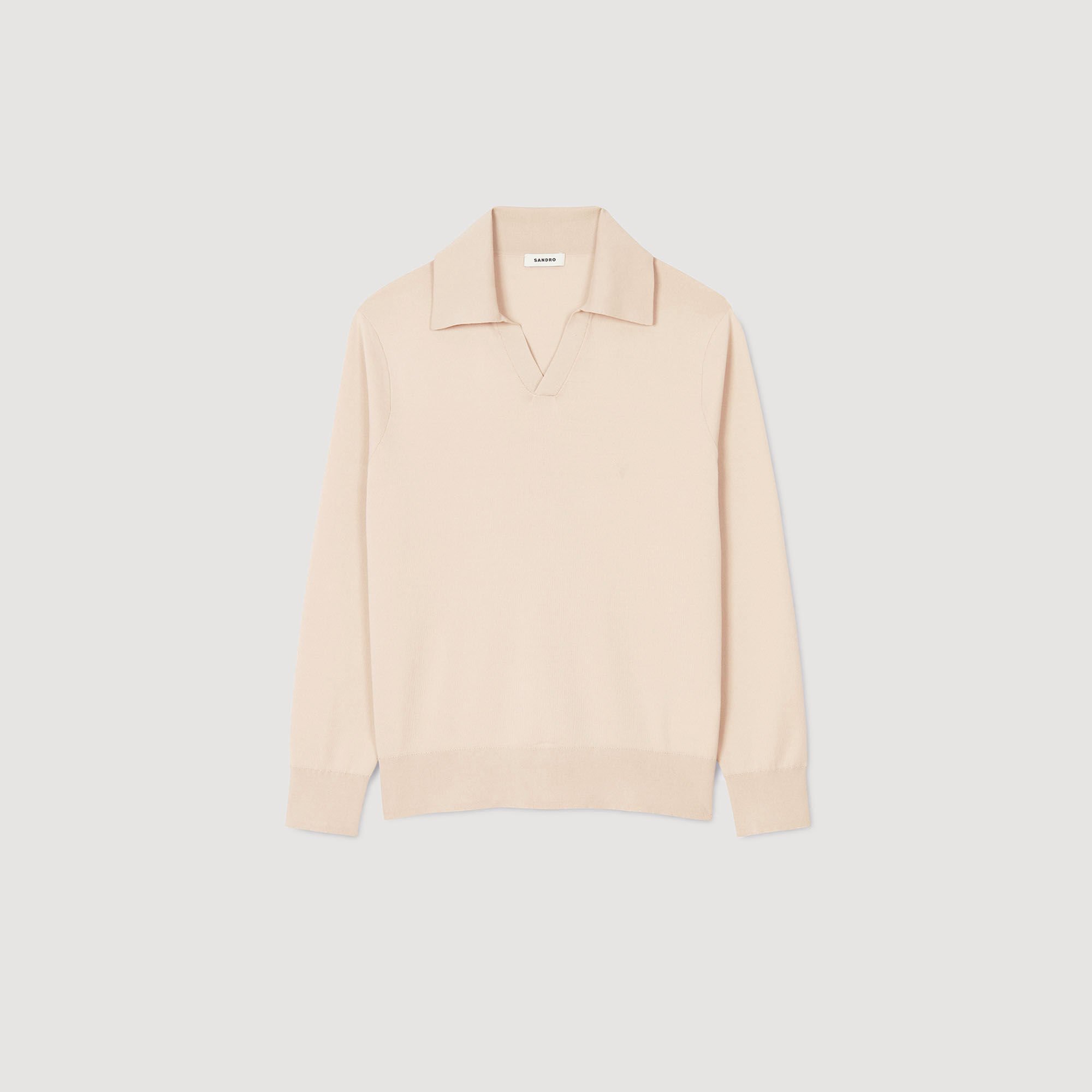 Knit polo shirt