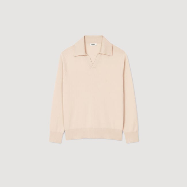 Knit polo shirt