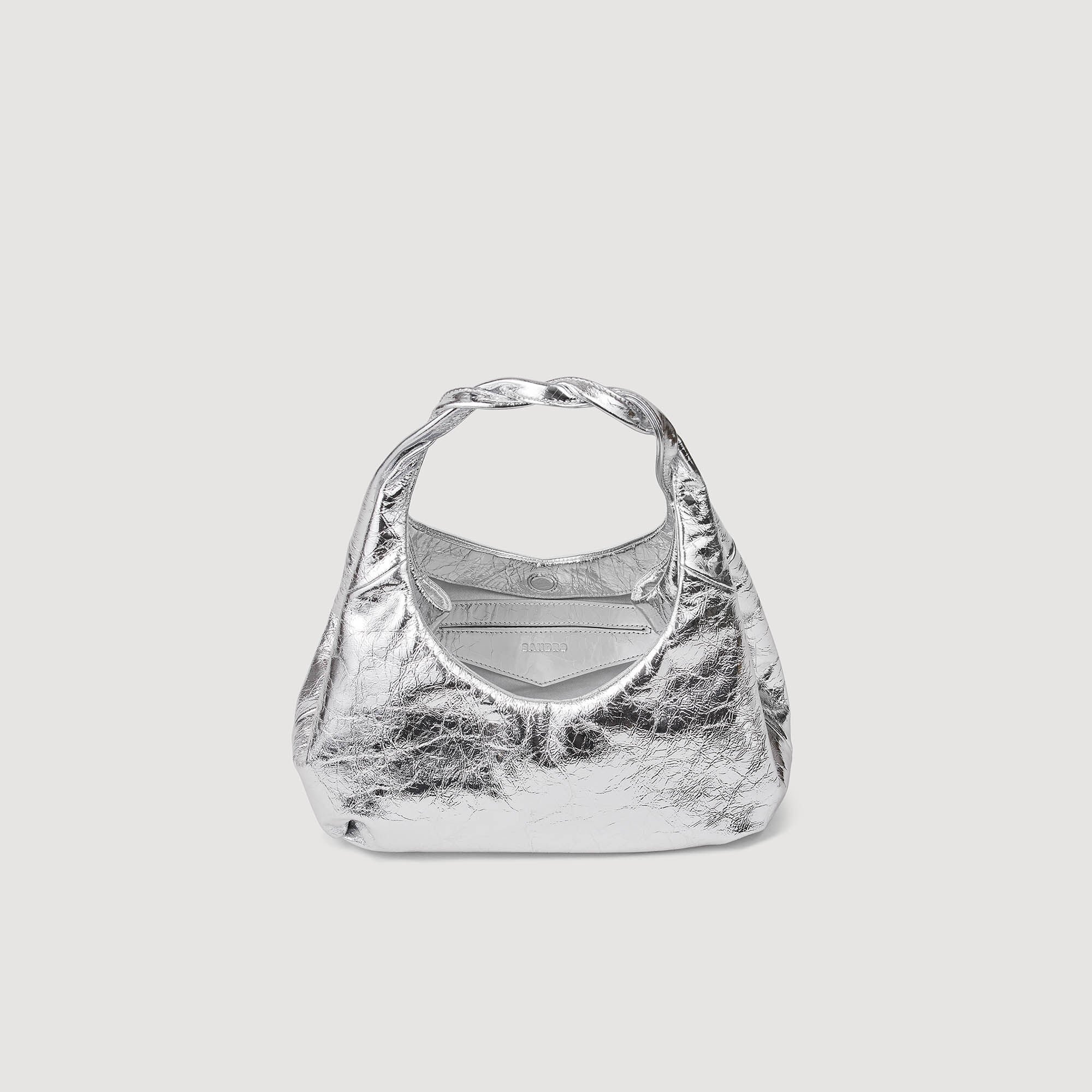 Metallic leather bag