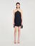 Mini cape dress with rhinestones