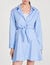 Striped tie-front shirt dress