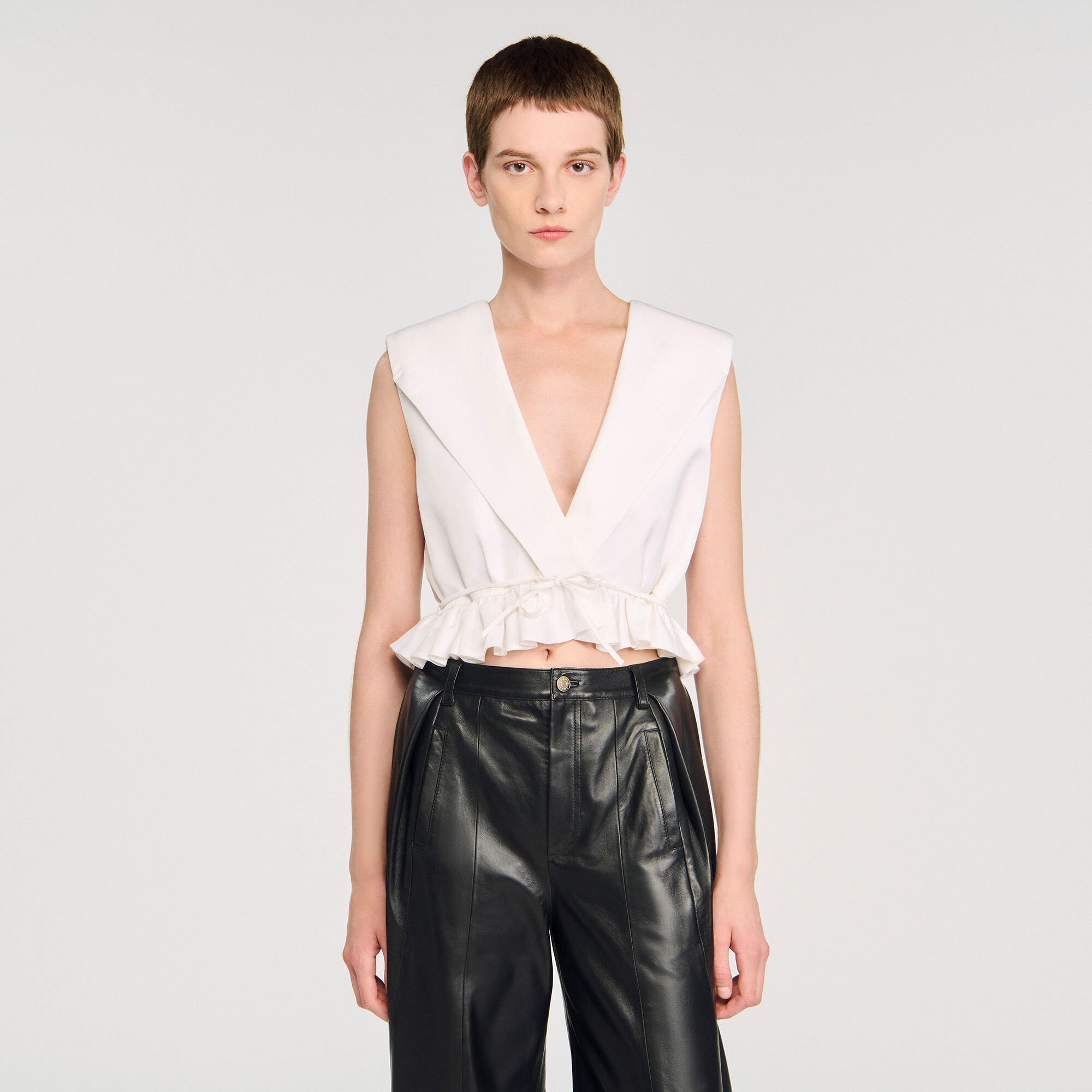 Ruffled crop top