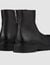 Zipped leather ankle boots