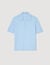 Rib knit polo shirt